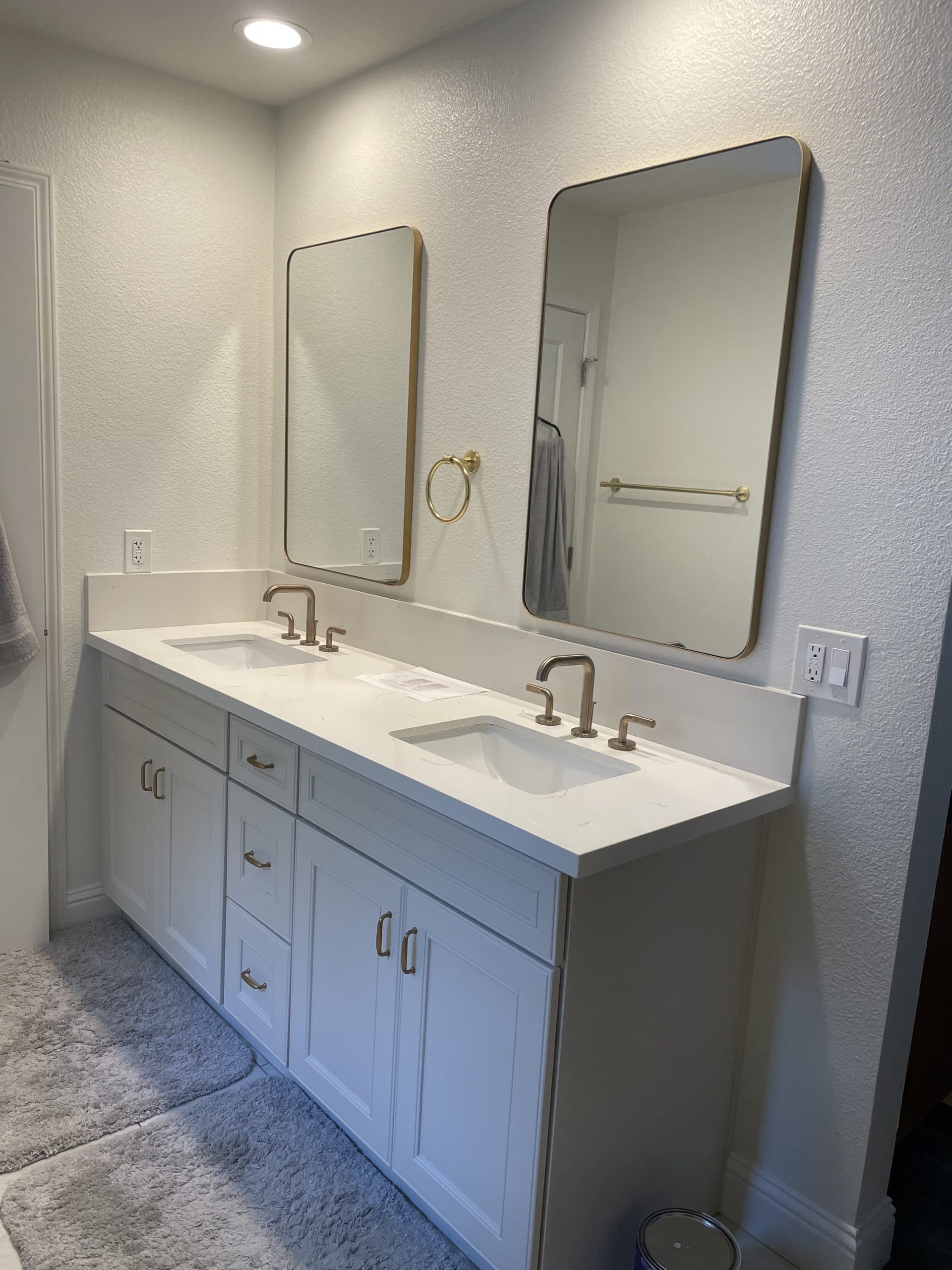 Bathroom tile upgrade in Sacramento home by Parrish Construction