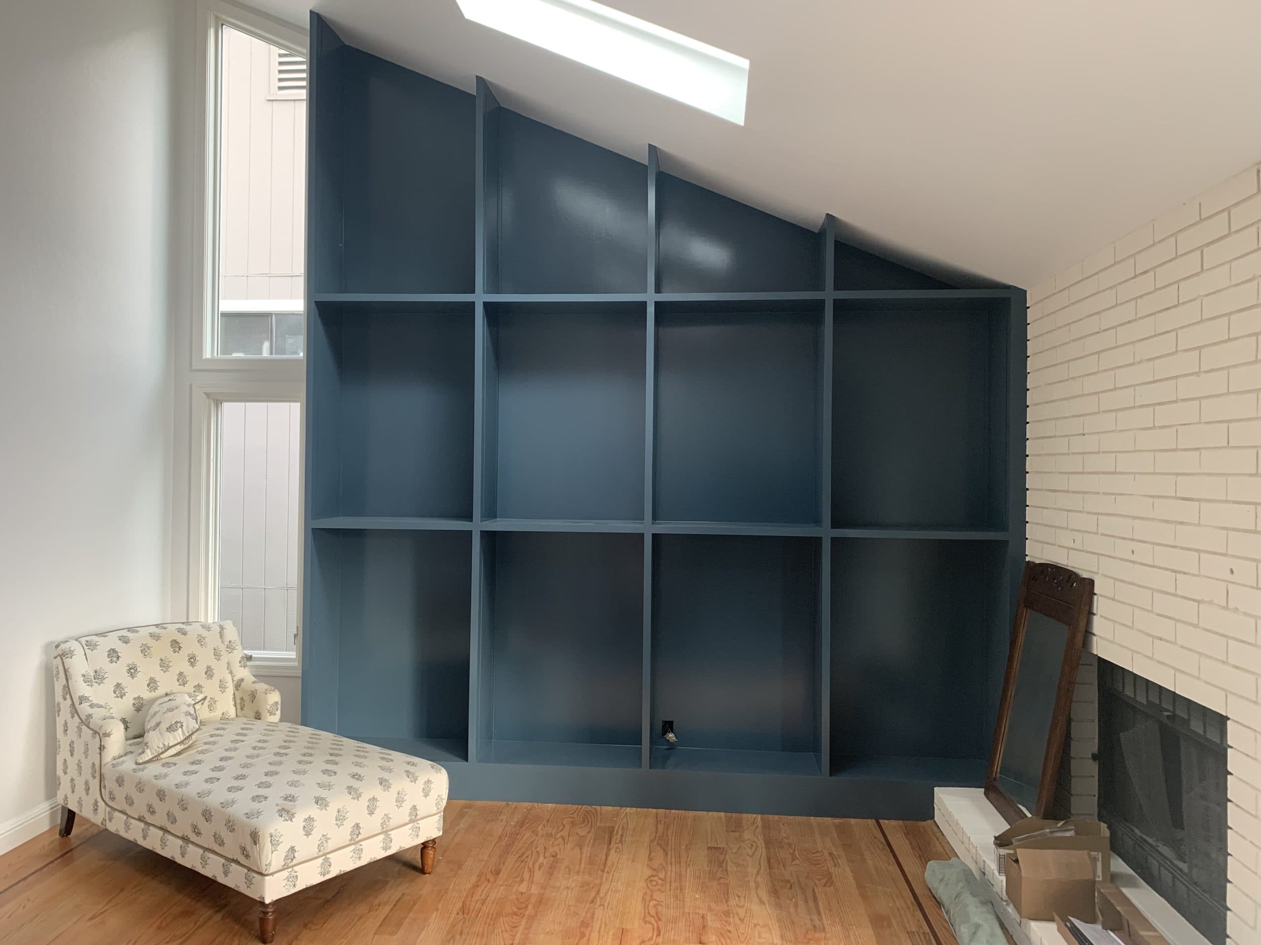 Built-in bench seat with hidden storage Carmichael home remodel