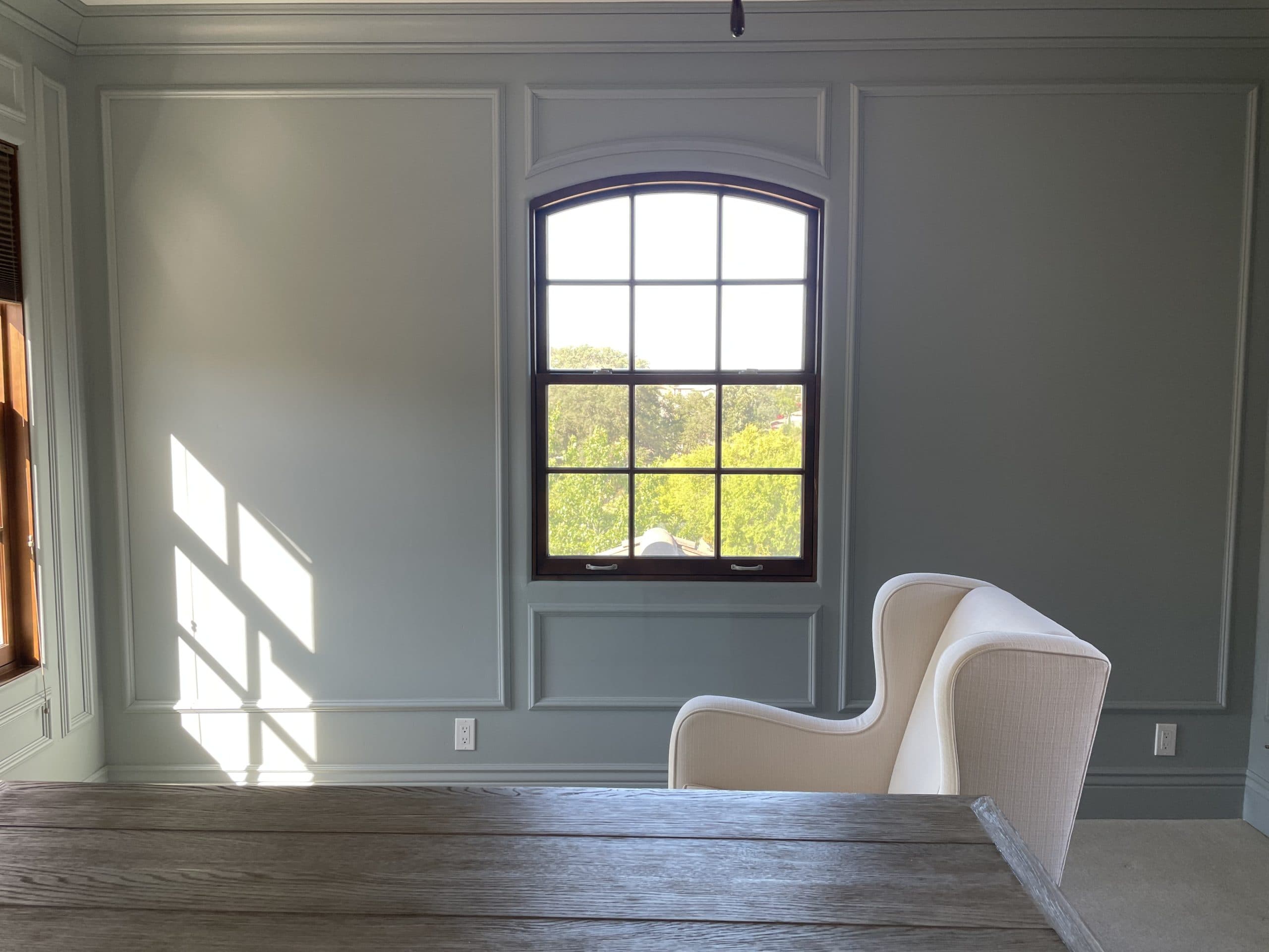 Finish carpentry with baseboard and crown Carmichael by Parrish Construction